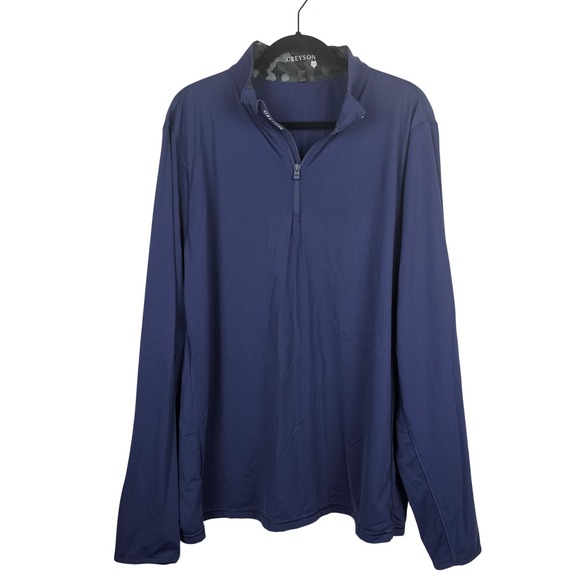Greyson Clothiers Other - Greyson Clothiers Men's XXL Navy Blue Quarter Zip Golf Pullover Wolf Logo Camo